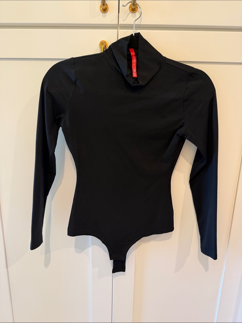 SPANX Black Turtleneck Long-Sleeve Bodysuit